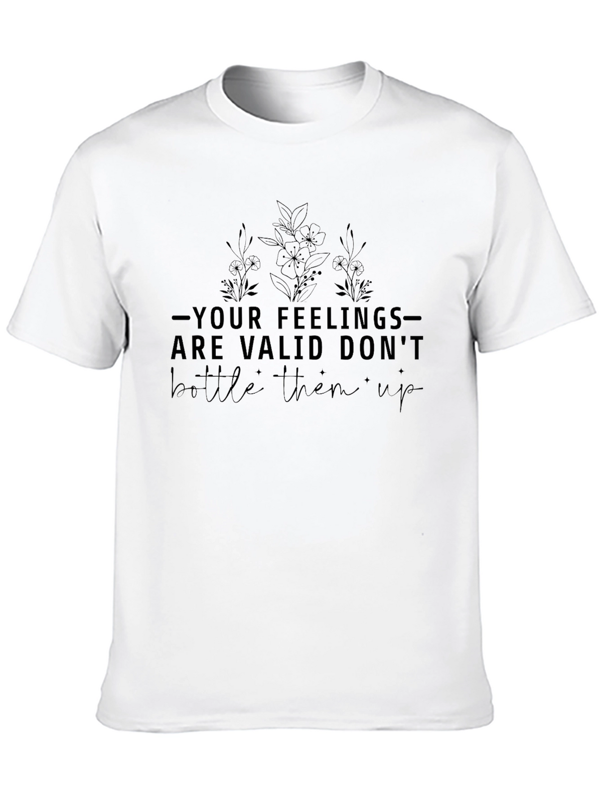 Feelings are Valid Black Graphic Tee