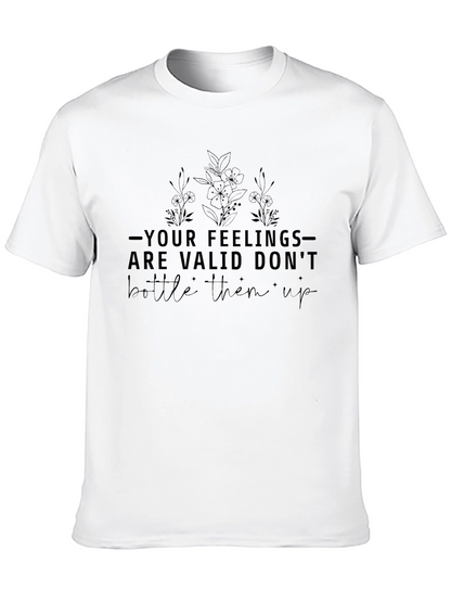Feelings are Valid Black Graphic Tee