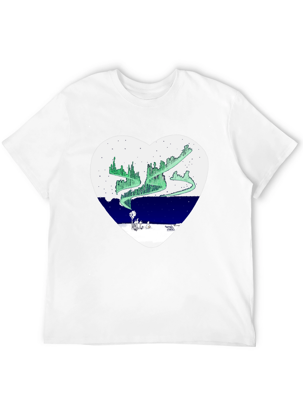Aurora Borealis Heart Graphic T-Shirt