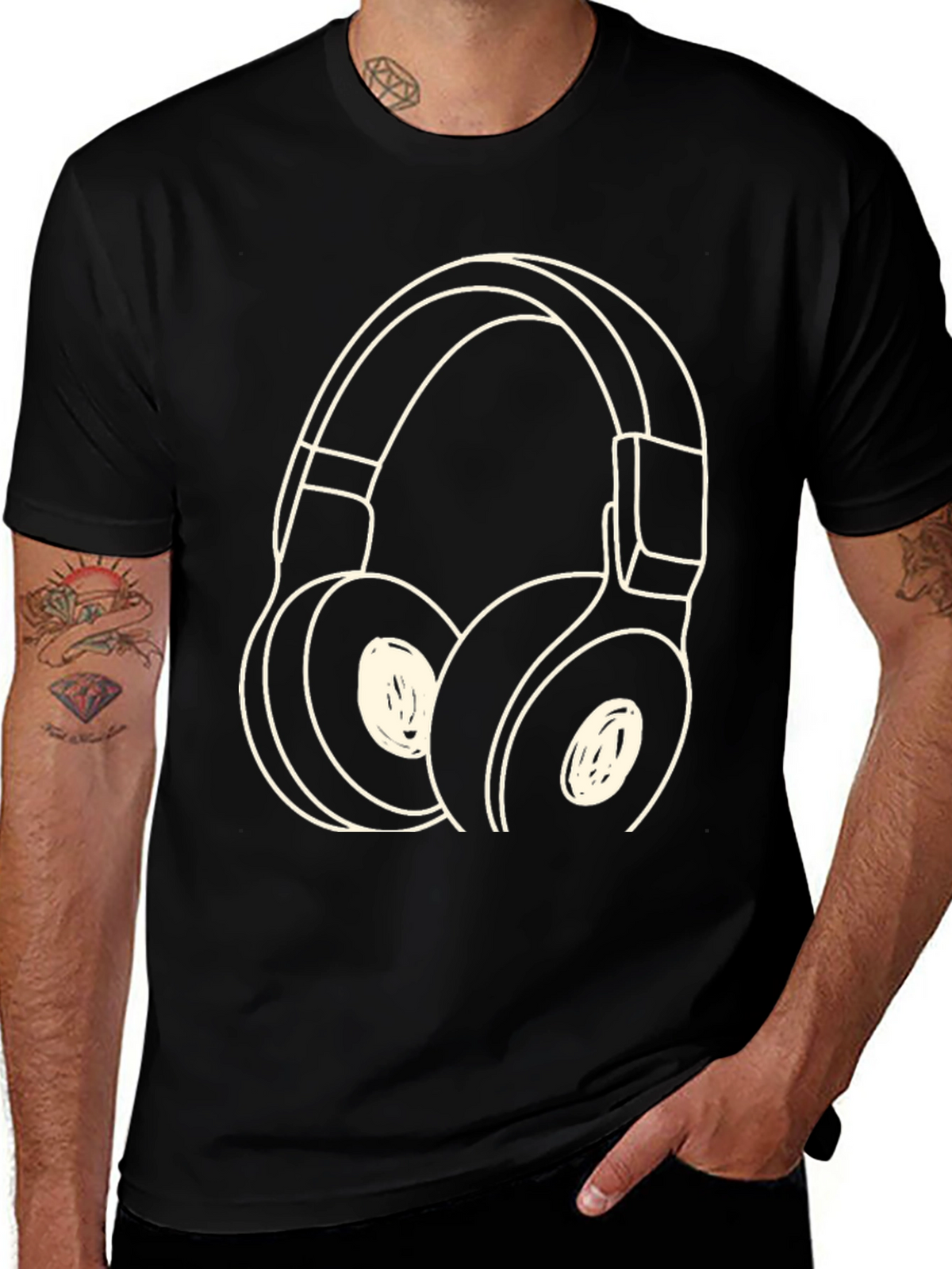 Headphone Graphic Tee - Stylish Music Lover Shirt