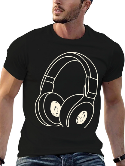 Headphone Graphic Tee - Stylish Music Lover Shirt