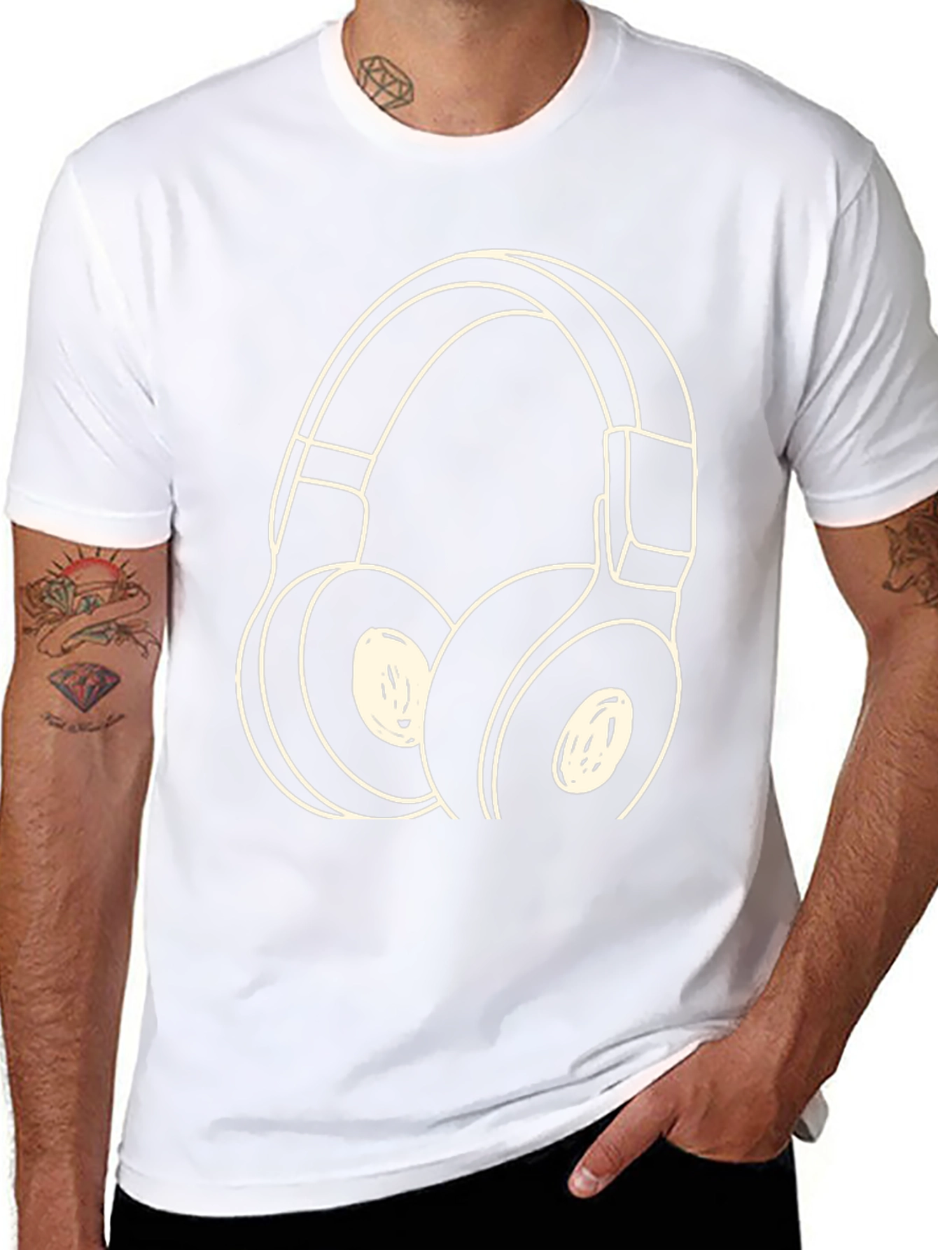 Headphone Graphic Tee - Stylish Music Lover Shirt