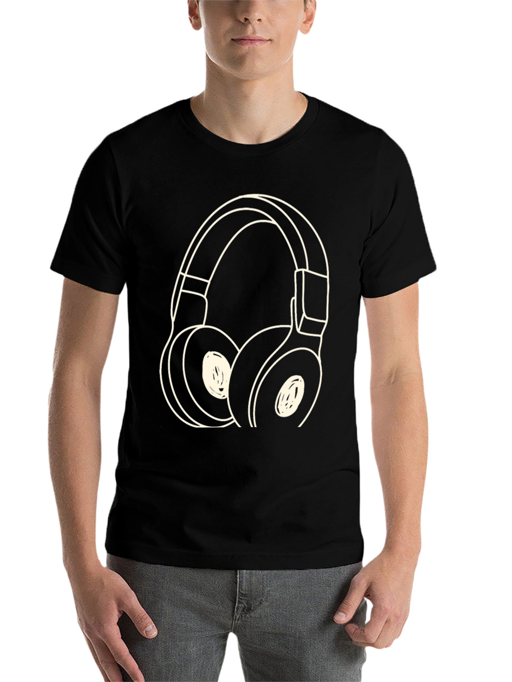 Headphone Graphic Tee - Stylish Music Lover Shirt