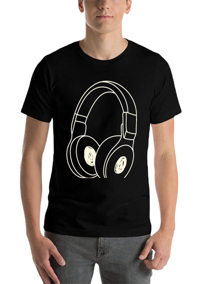 Headphone Graphic Tee - Stylish Music Lover Shirt