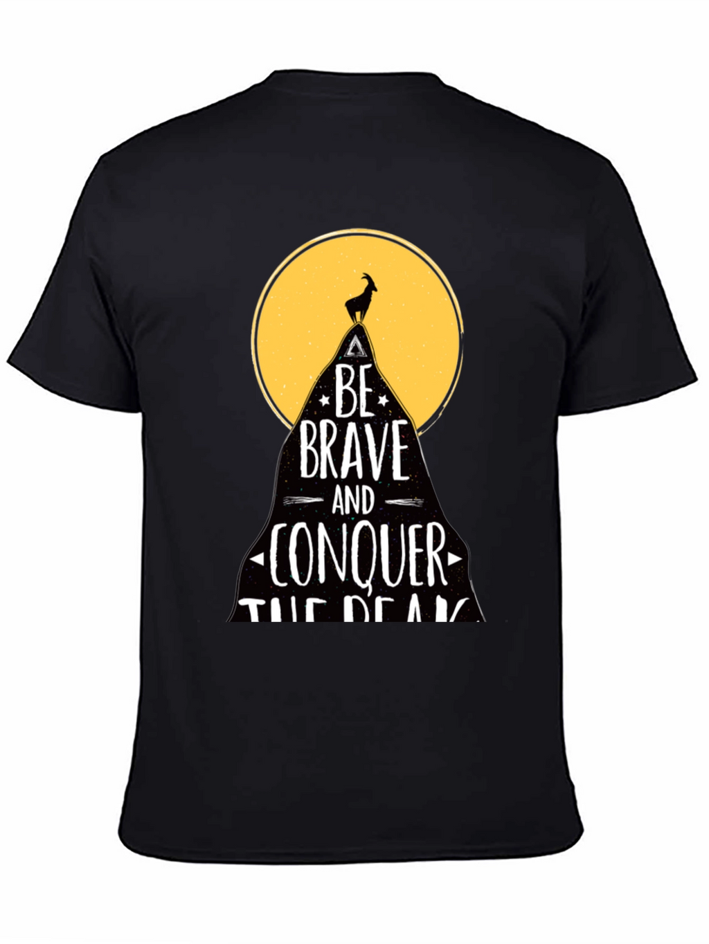 Be Brave T-Shirt - Mountain Goat Conquer Design