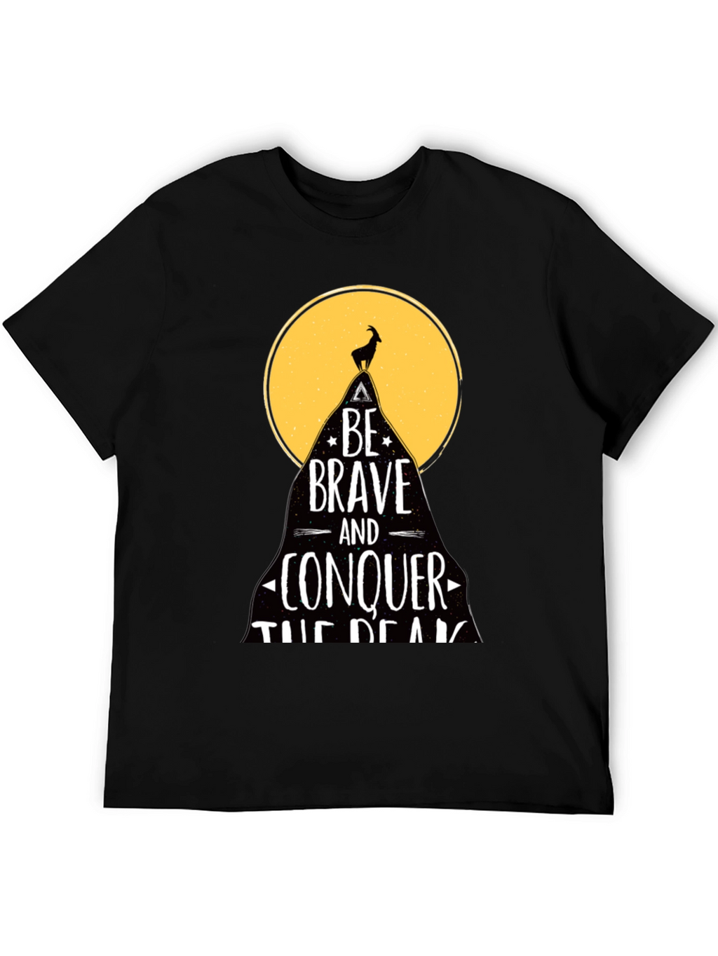 Be Brave T-Shirt - Mountain Goat Conquer Design