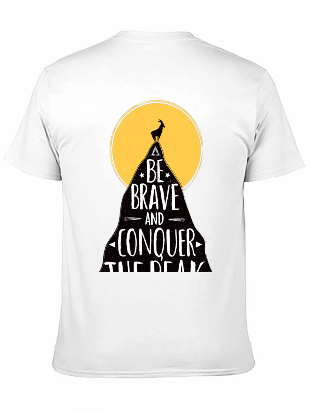 Be Brave T-Shirt - Mountain Goat Conquer Design