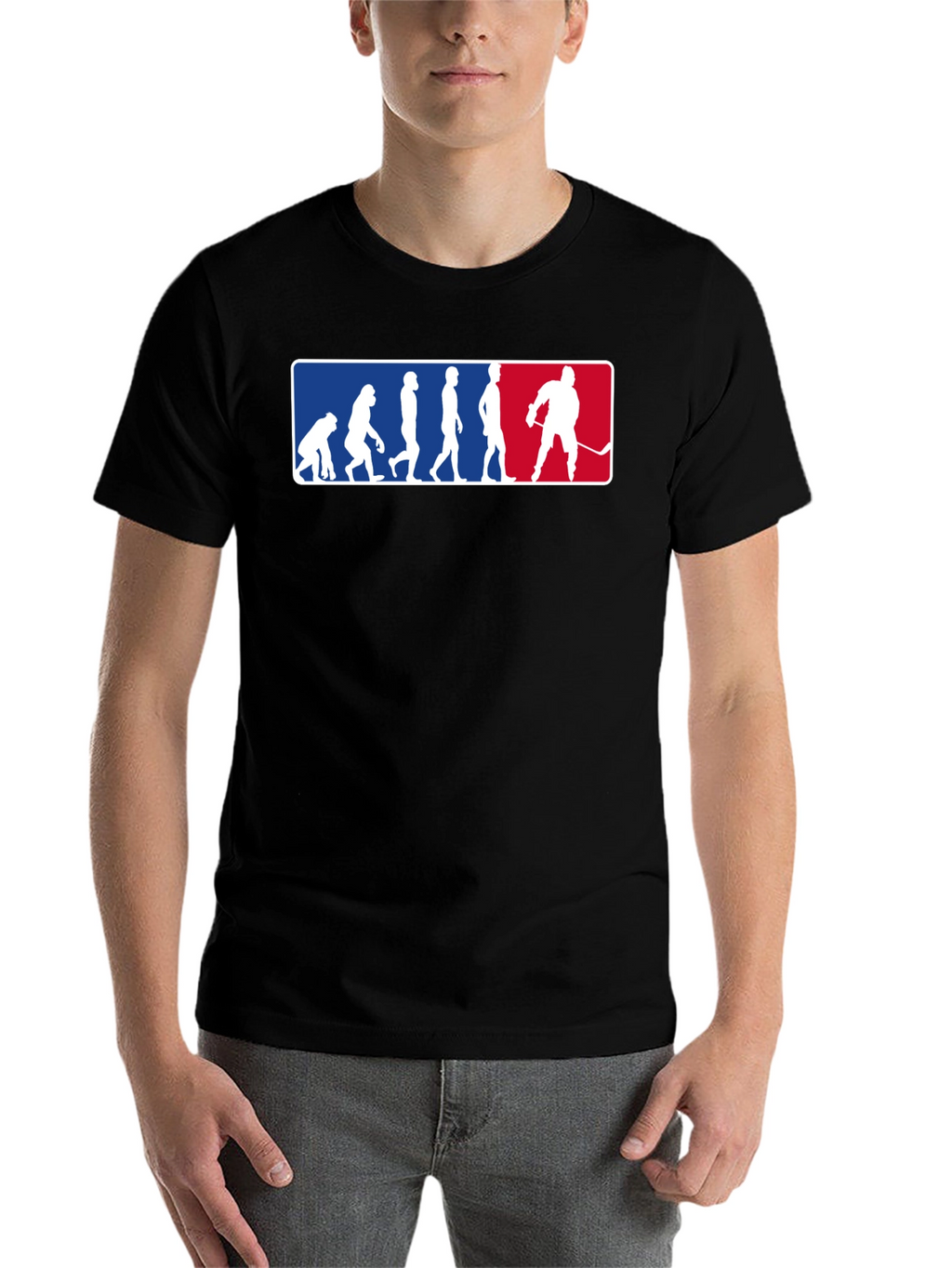 Evolution of Hockey Black T-Shirt
