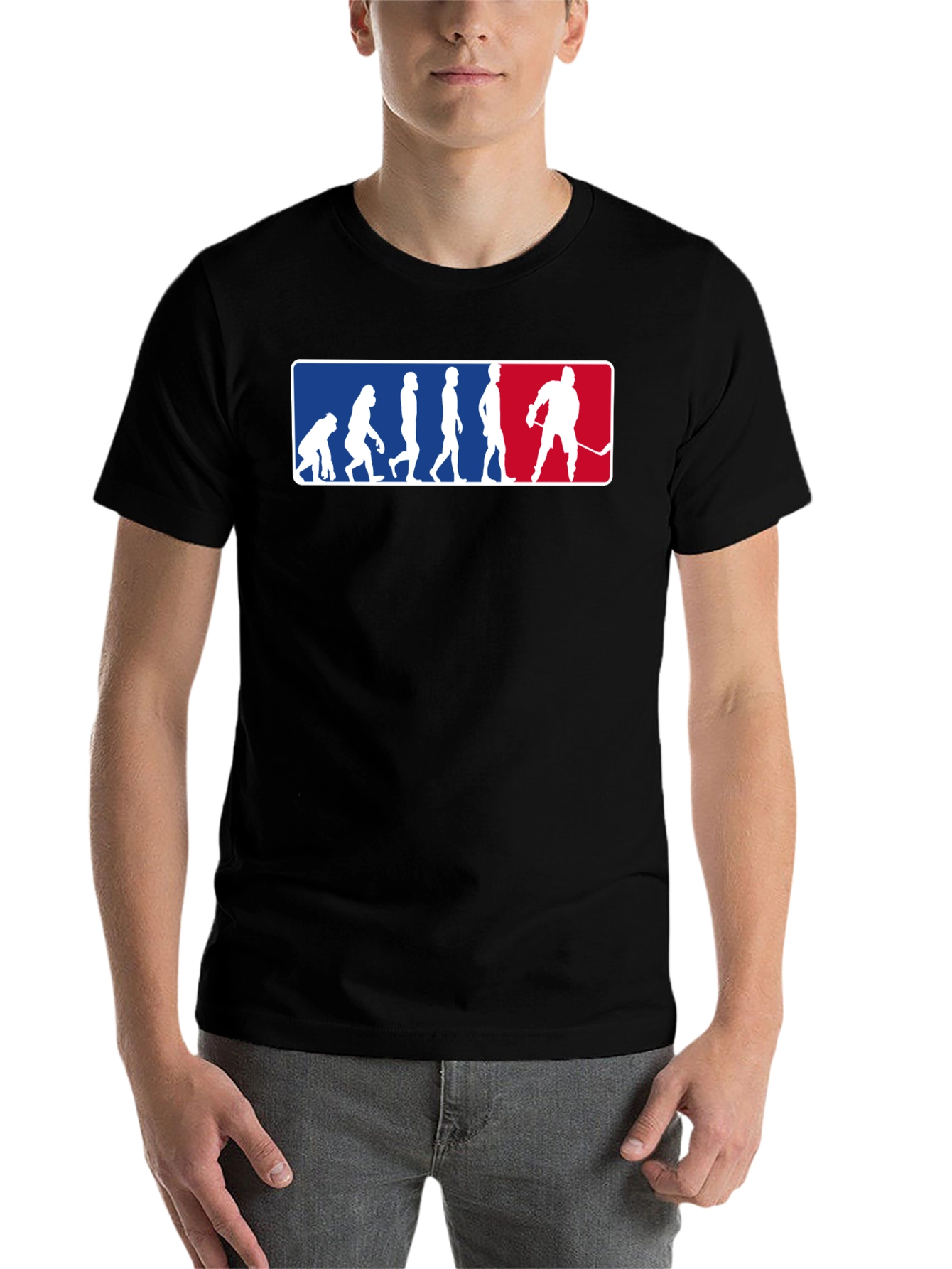 Evolution of Hockey Black T-Shirt
