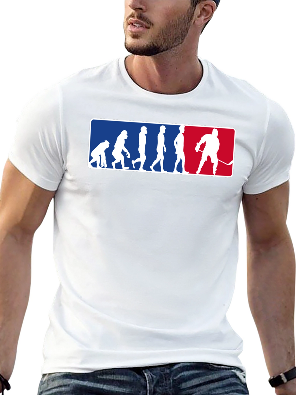 Evolution of Hockey Black T-Shirt