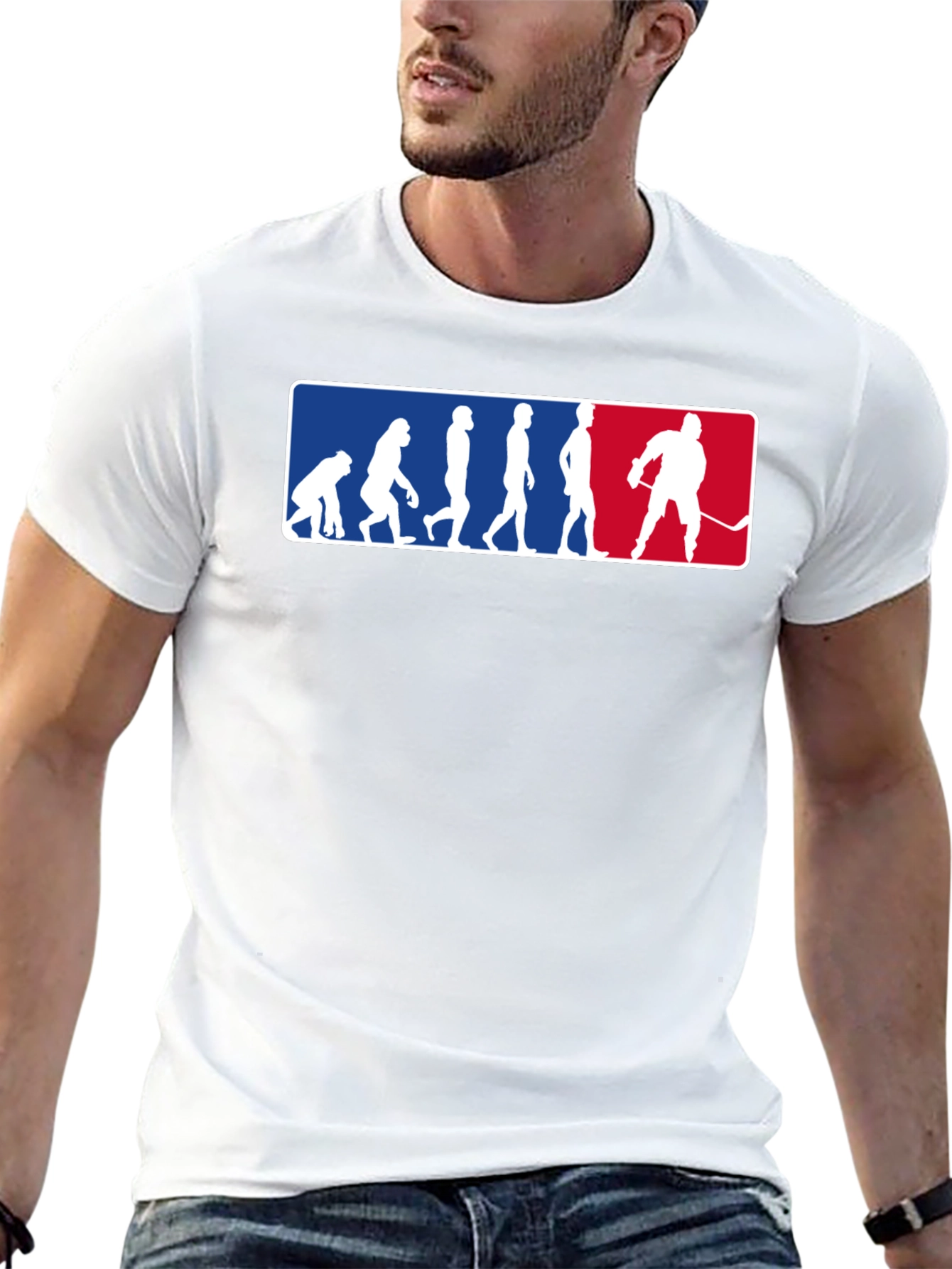 Evolution of Hockey Black T-Shirt