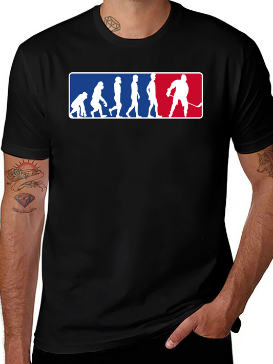 Evolution of Hockey Black T-Shirt
