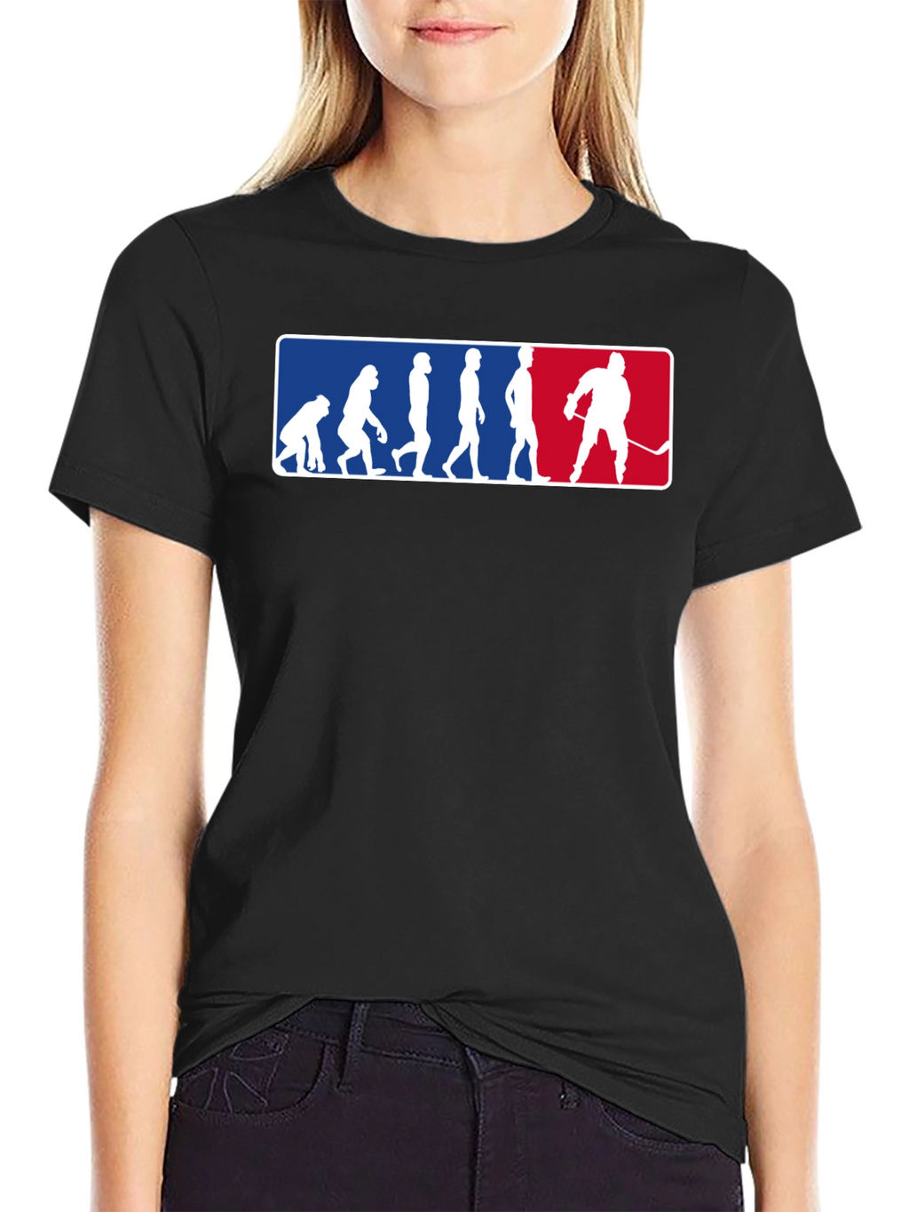 Evolution of Hockey Black T-Shirt
