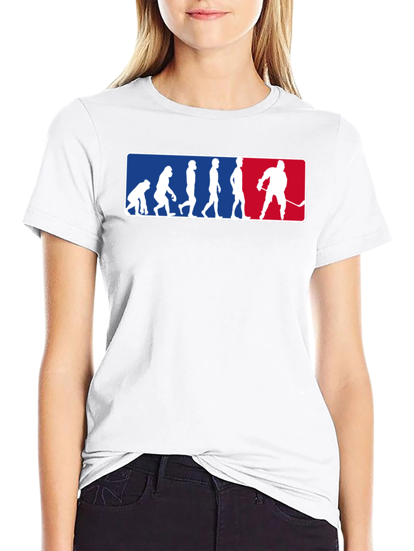 Evolution of Hockey Black T-Shirt