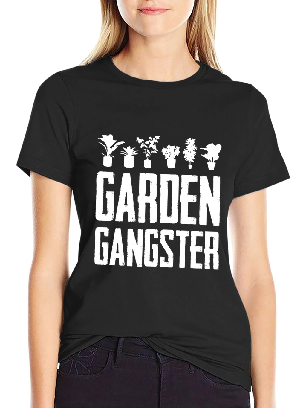 Garden Gangster Black Graphic T-Shirt