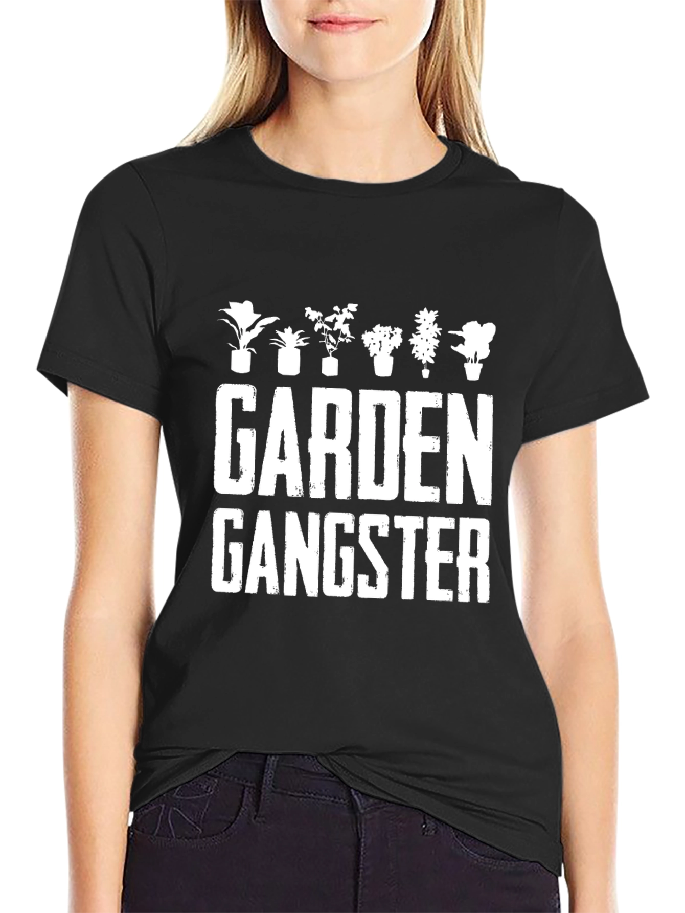 Garden Gangster Black Graphic T-Shirt