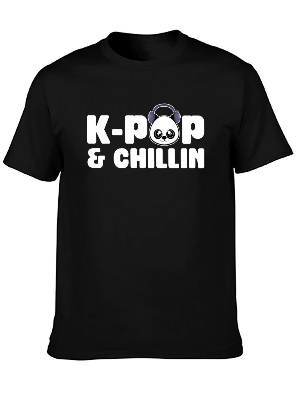 K-Pop & Chillin Black Graphic Tee