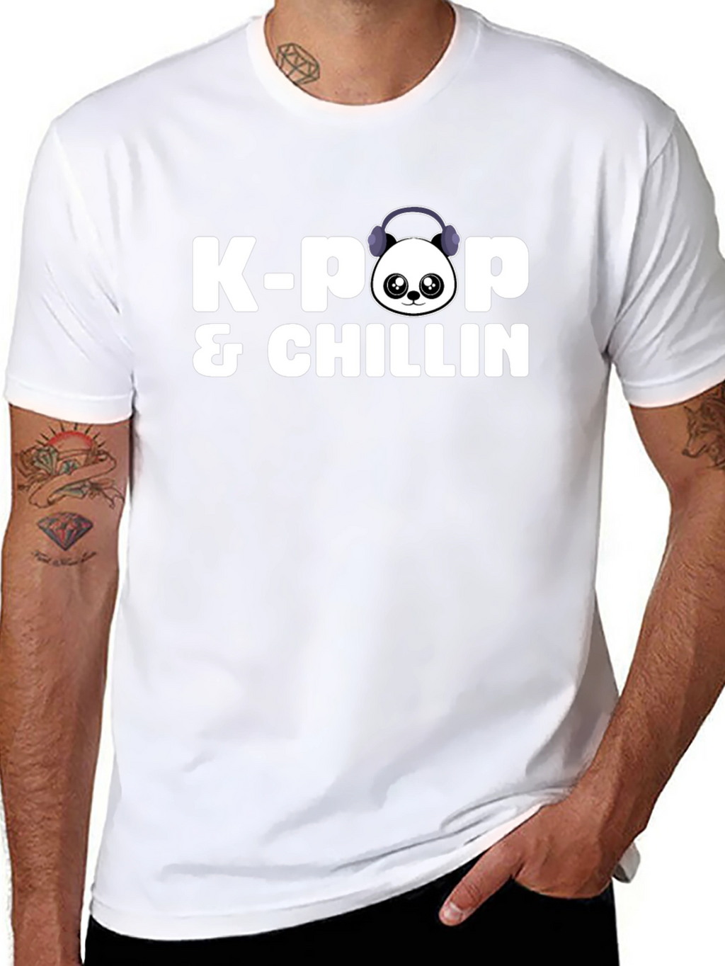 K-Pop & Chillin Black Graphic Tee