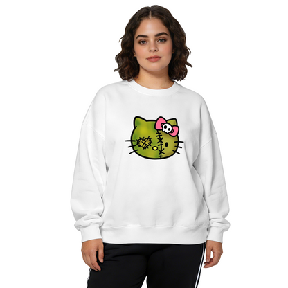 Spooky Stitch Zombie Hello Kitty Edgy Crewneck Sweatshirt