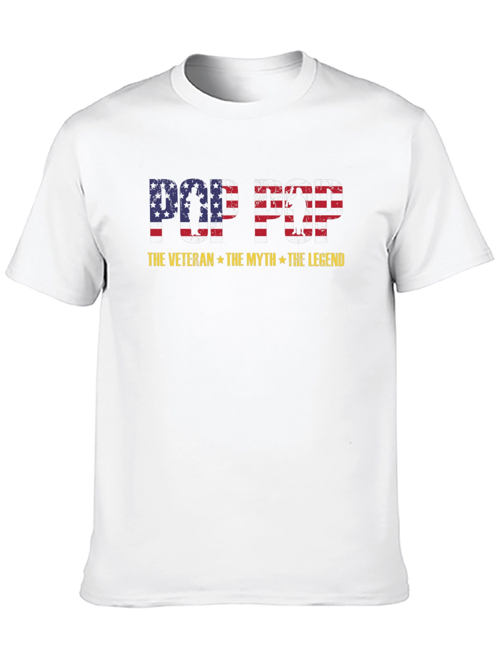 Pop Pop Veteran T-Shirt - The Myth The Legend