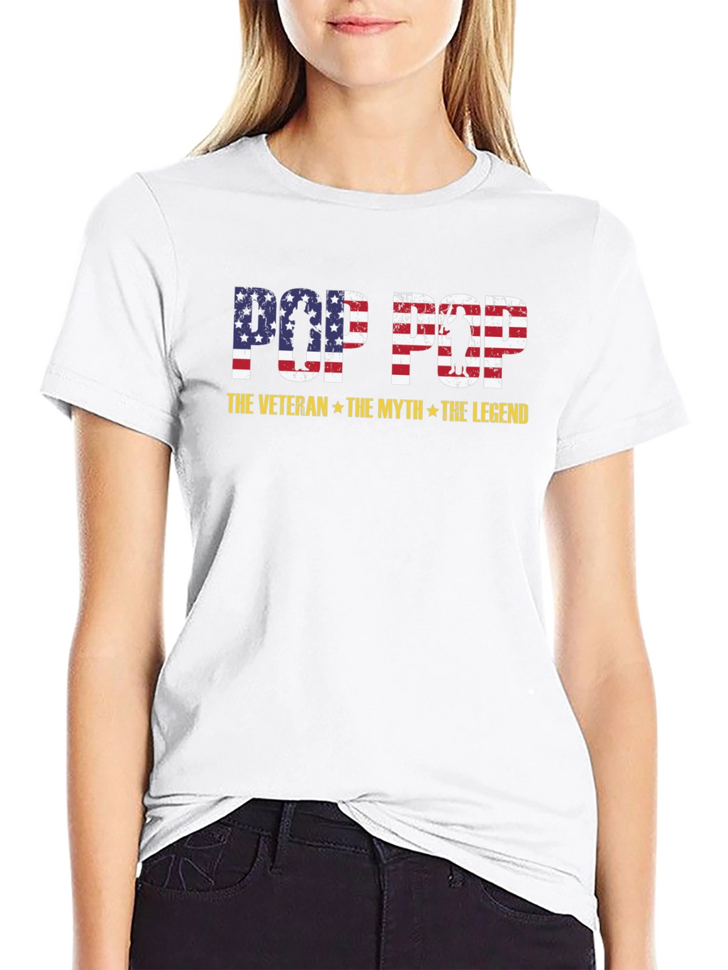 Pop Pop Veteran T-Shirt - The Myth The Legend