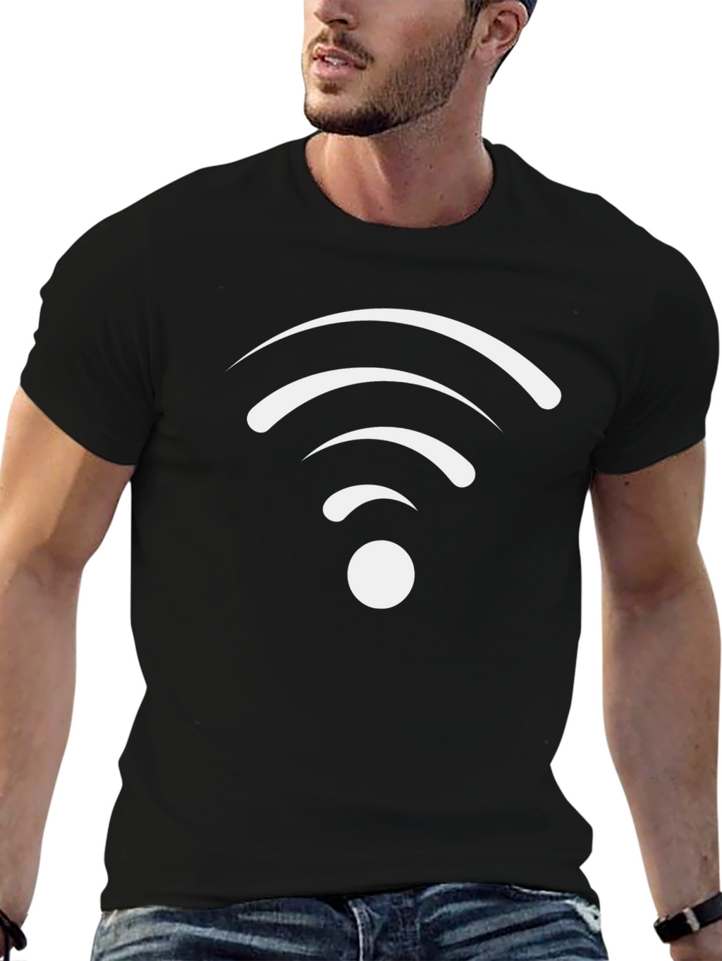Wireless Signal Graphic T-Shirt