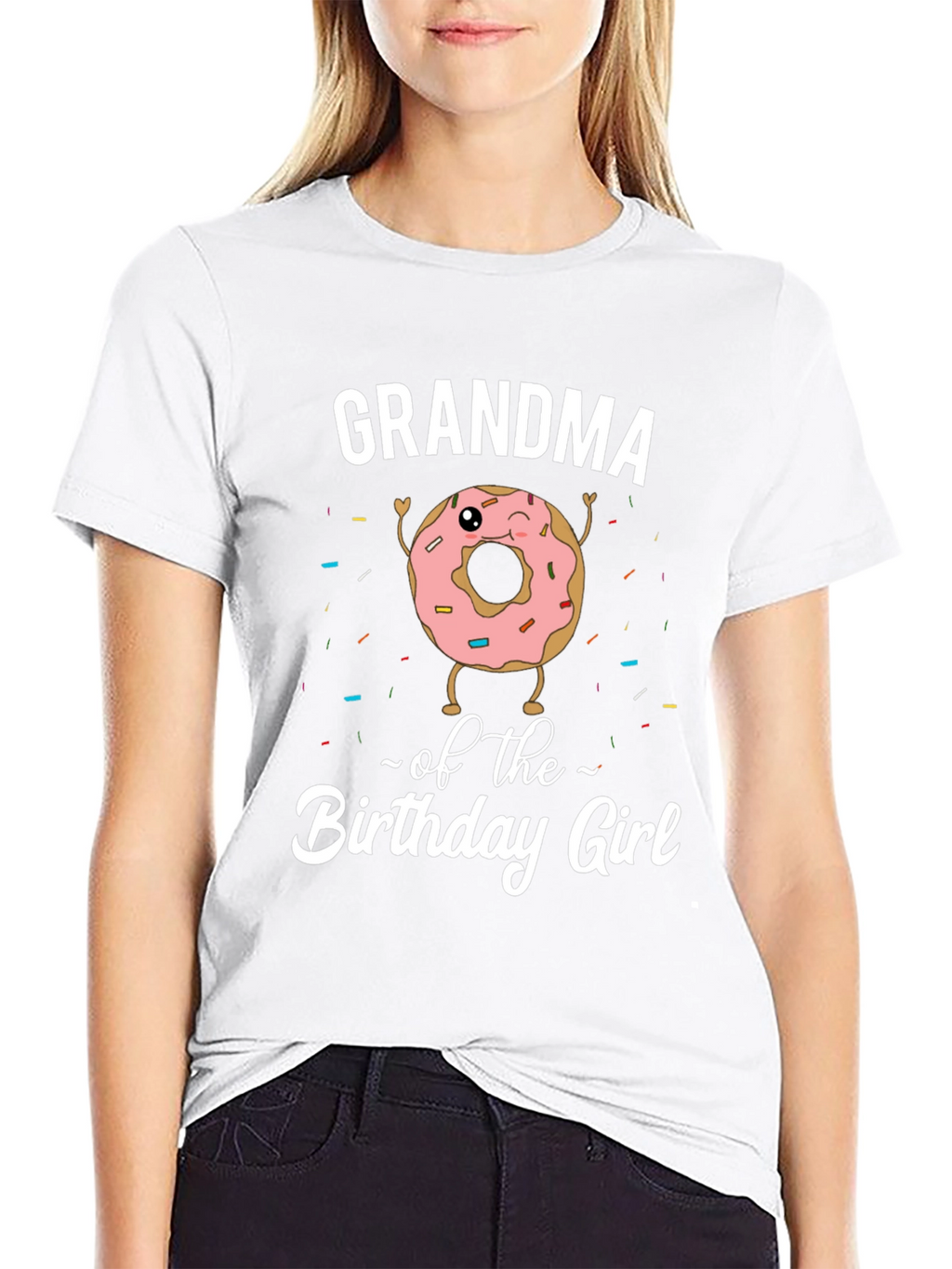 Grandma Birthday Girl Donut T-Shirt