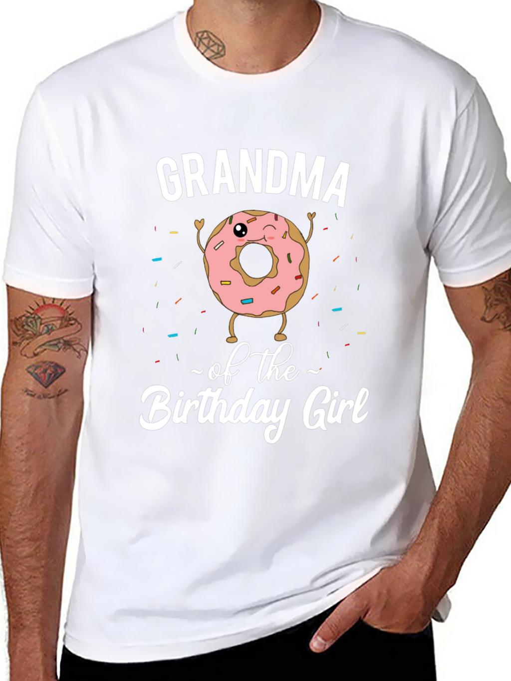 Grandma Birthday Girl Donut T-Shirt
