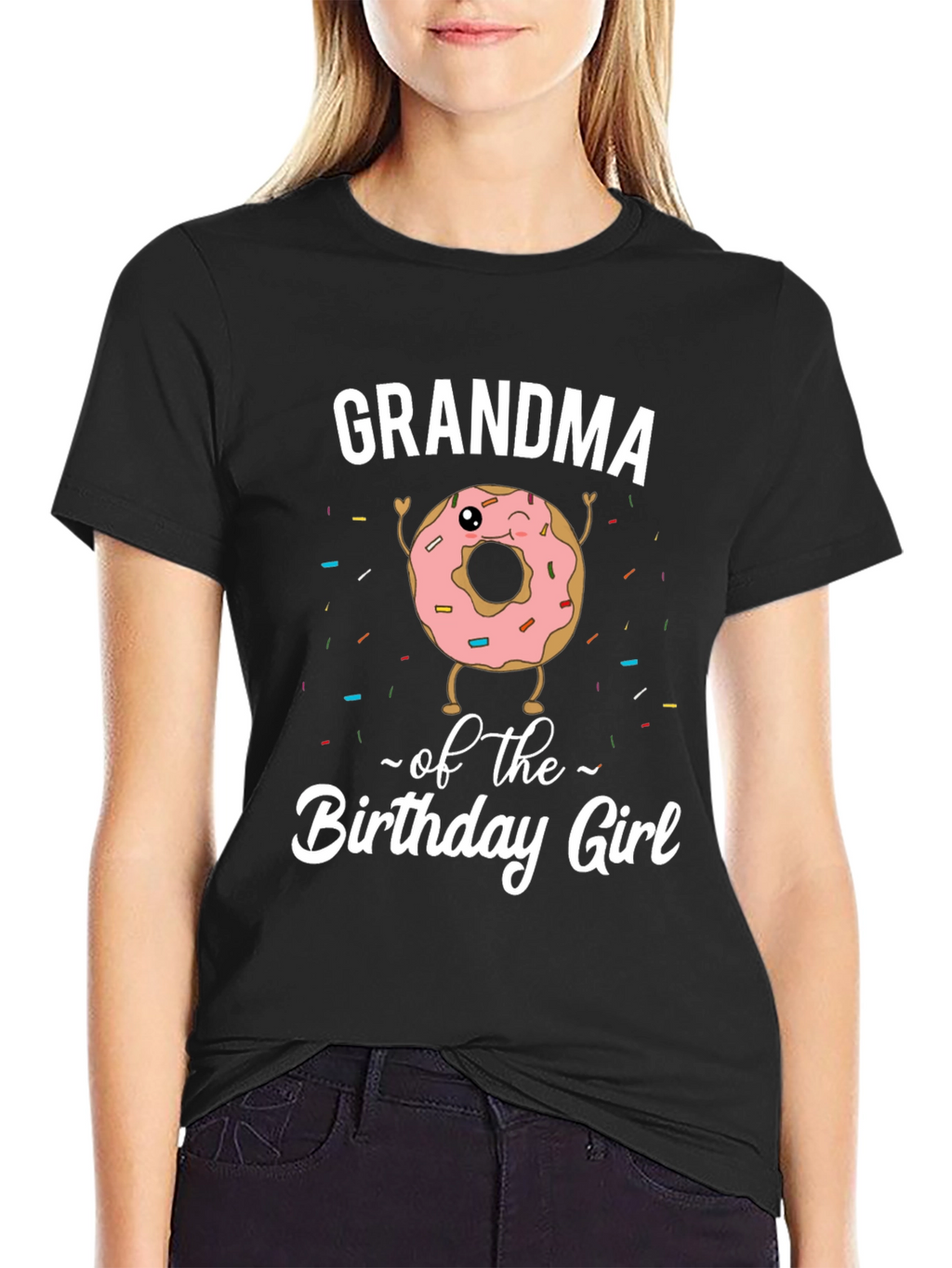 Grandma Birthday Girl Donut T-Shirt
