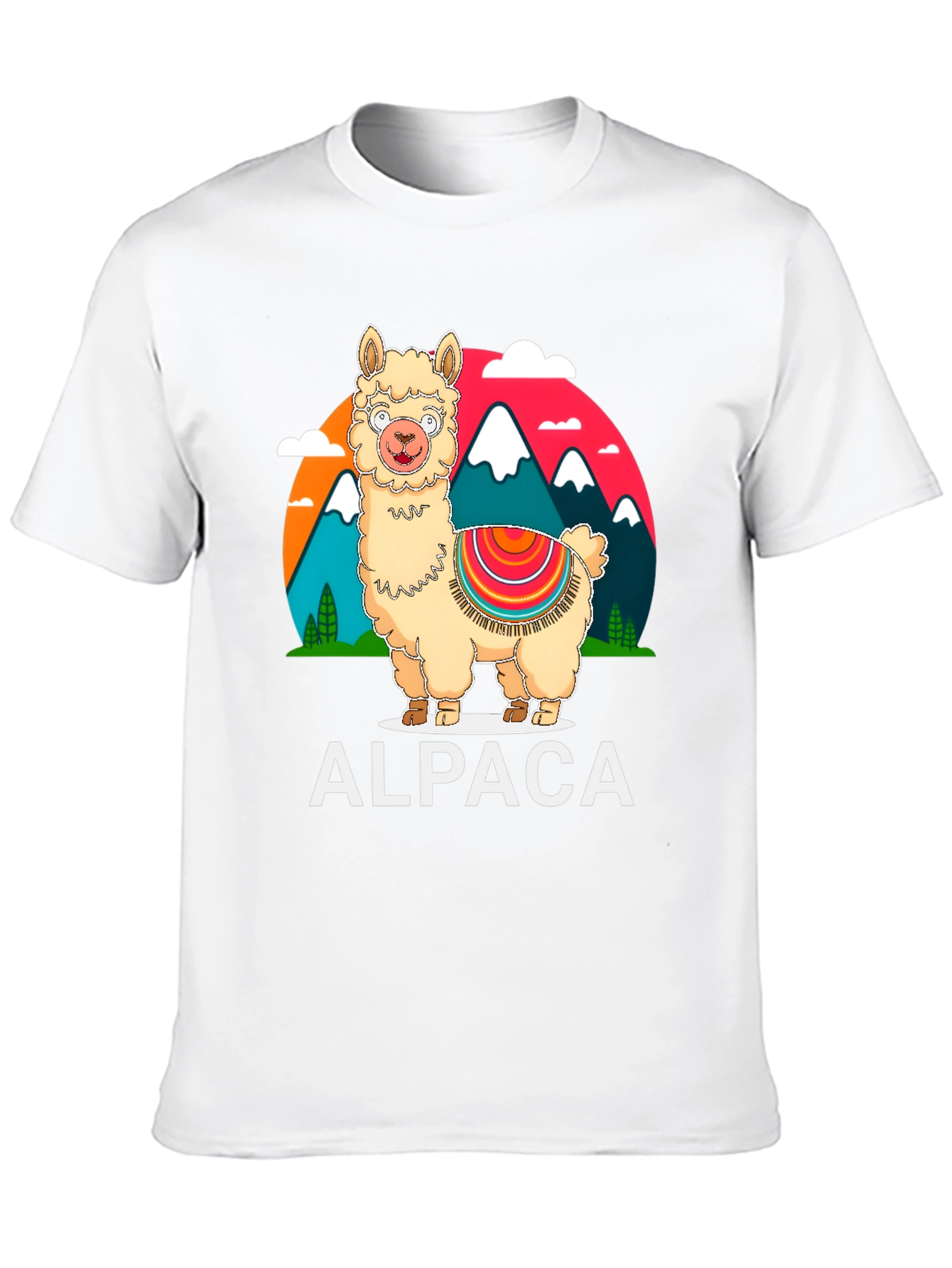 Alpaca Graphic Tee - Mountain Design T-Shirt
