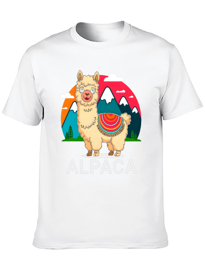Alpaca Graphic Tee - Mountain Design T-Shirt