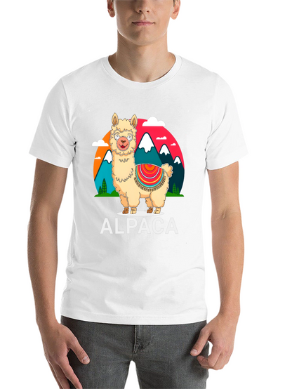 Alpaca Graphic Tee - Mountain Design T-Shirt