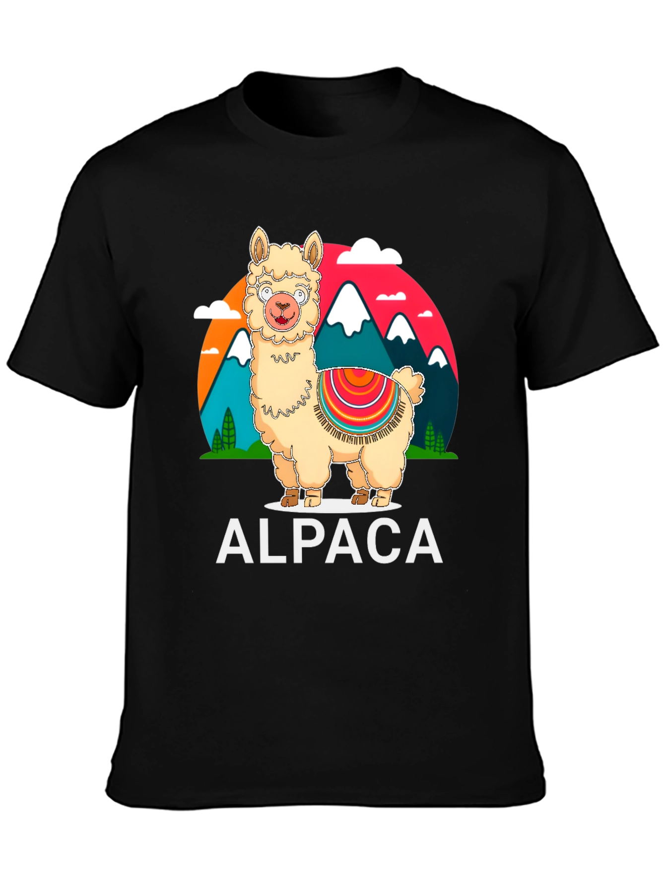 Alpaca Graphic Tee - Mountain Design T-Shirt
