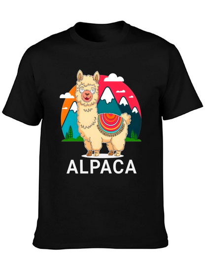 Alpaca Graphic Tee - Mountain Design T-Shirt