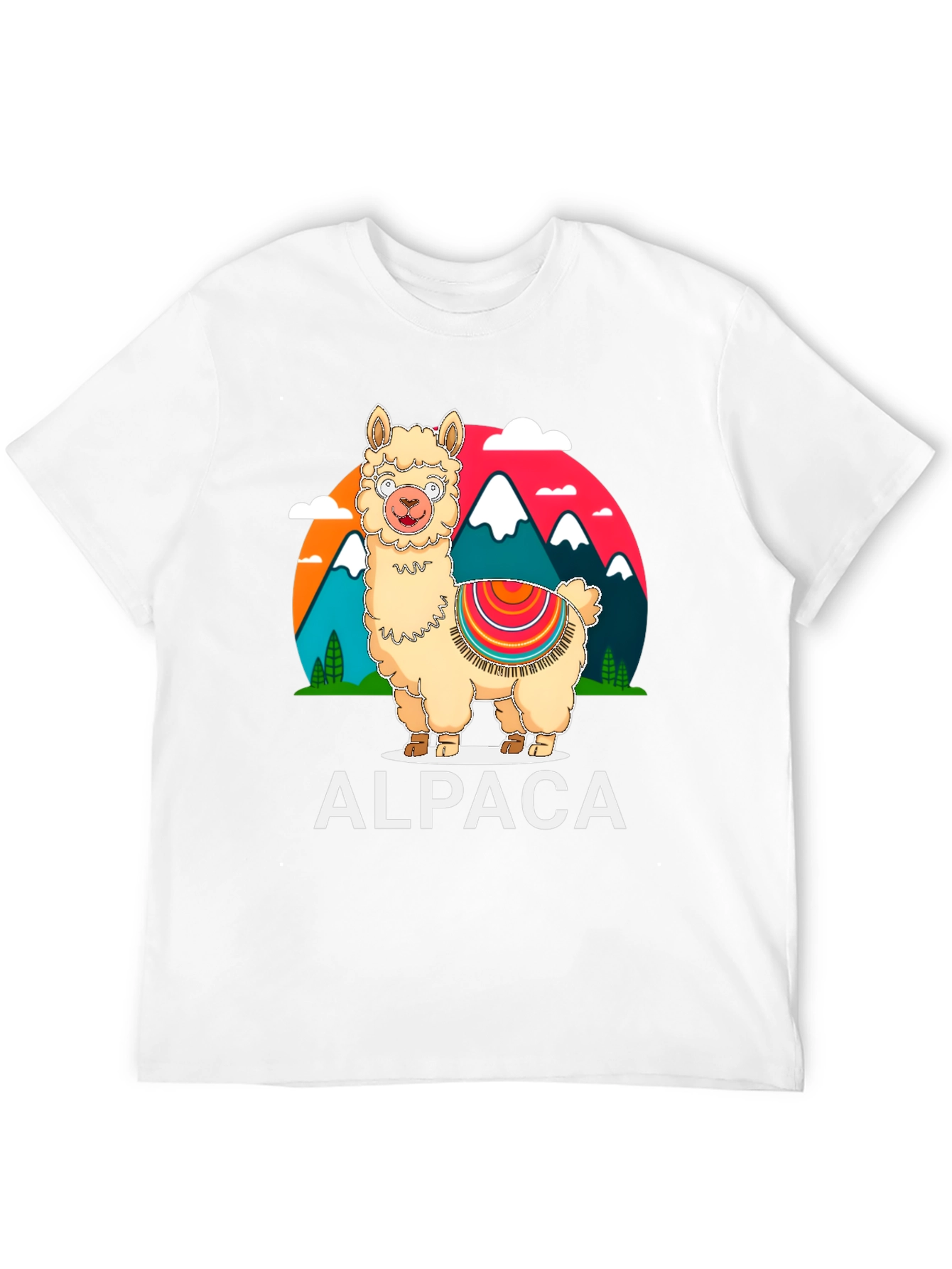 Alpaca Graphic Tee - Mountain Design T-Shirt