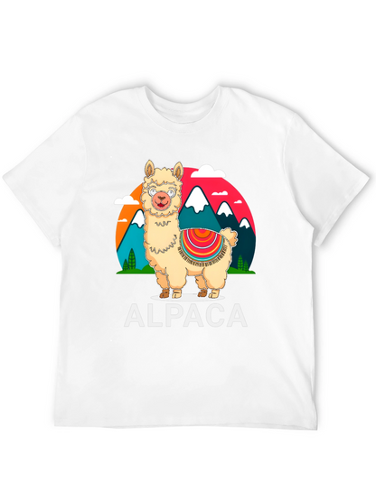 Alpaca Graphic Tee - Mountain Design T-Shirt