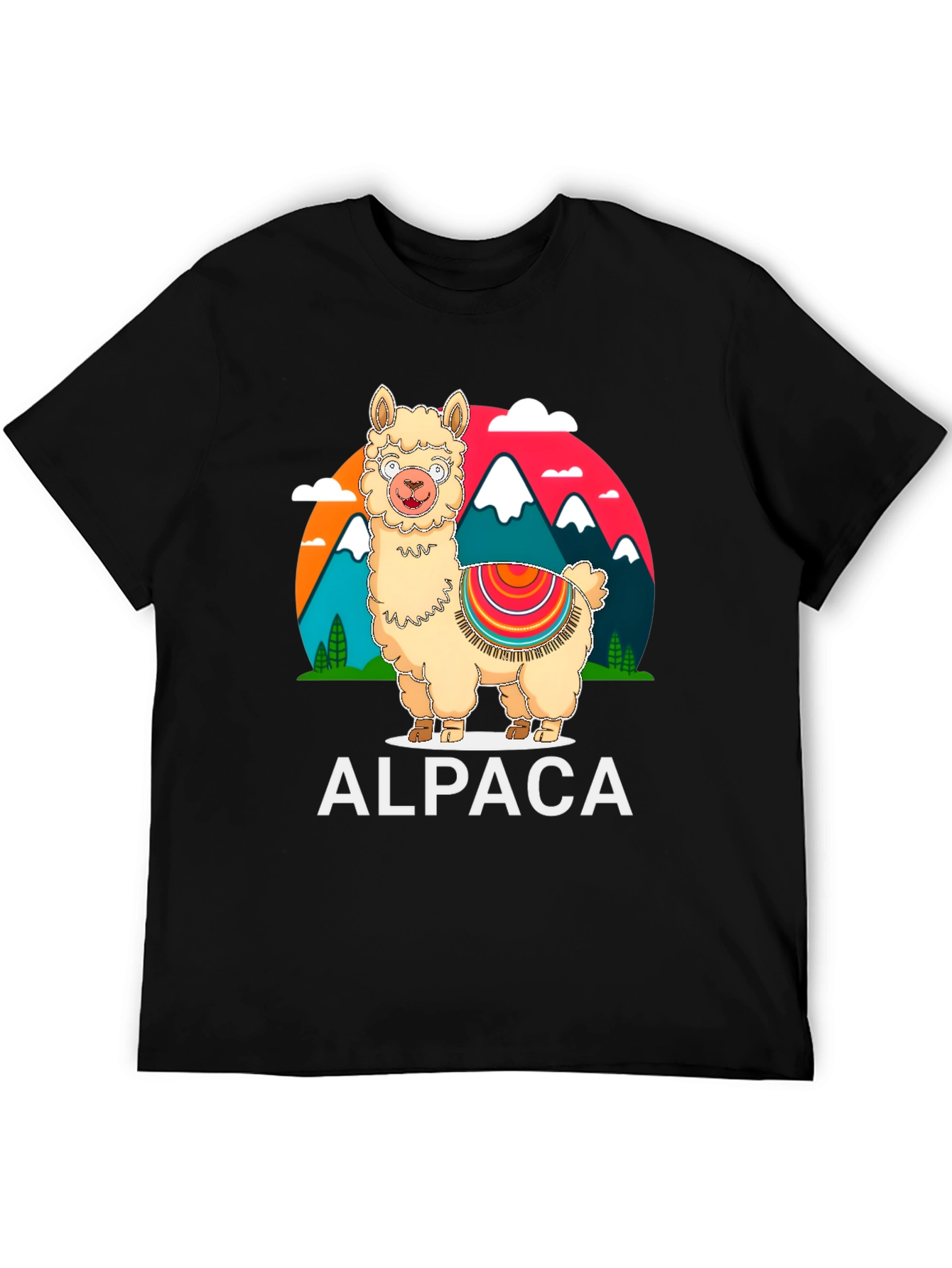 Alpaca Graphic Tee - Mountain Design T-Shirt