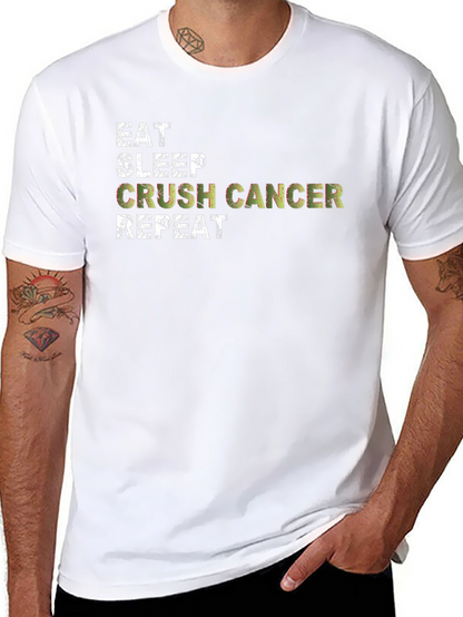 Eat Sleep Crush Cancer Repeat Graphic Tee