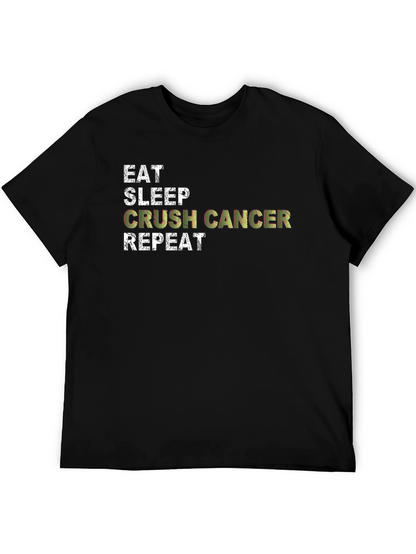 Eat Sleep Crush Cancer Repeat Graphic Tee