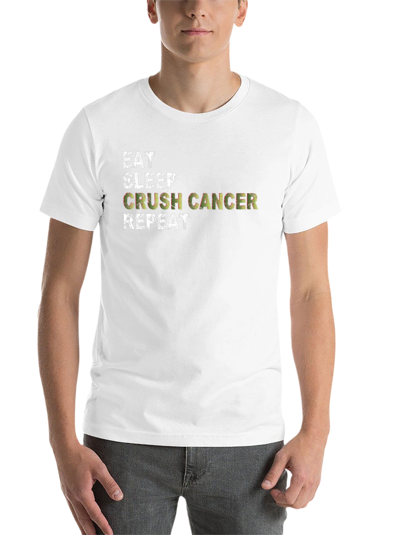 Eat Sleep Crush Cancer Repeat Graphic Tee