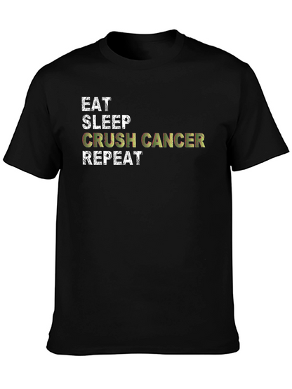 Eat Sleep Crush Cancer Repeat Graphic Tee