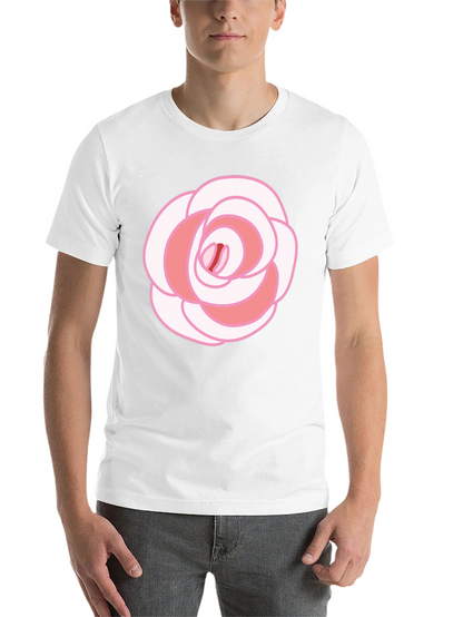 Rose Graphic T-Shirt - Black Cotton Blend