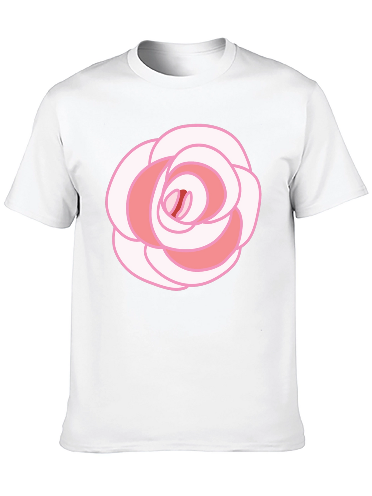 Rose Graphic T-Shirt - Black Cotton Blend