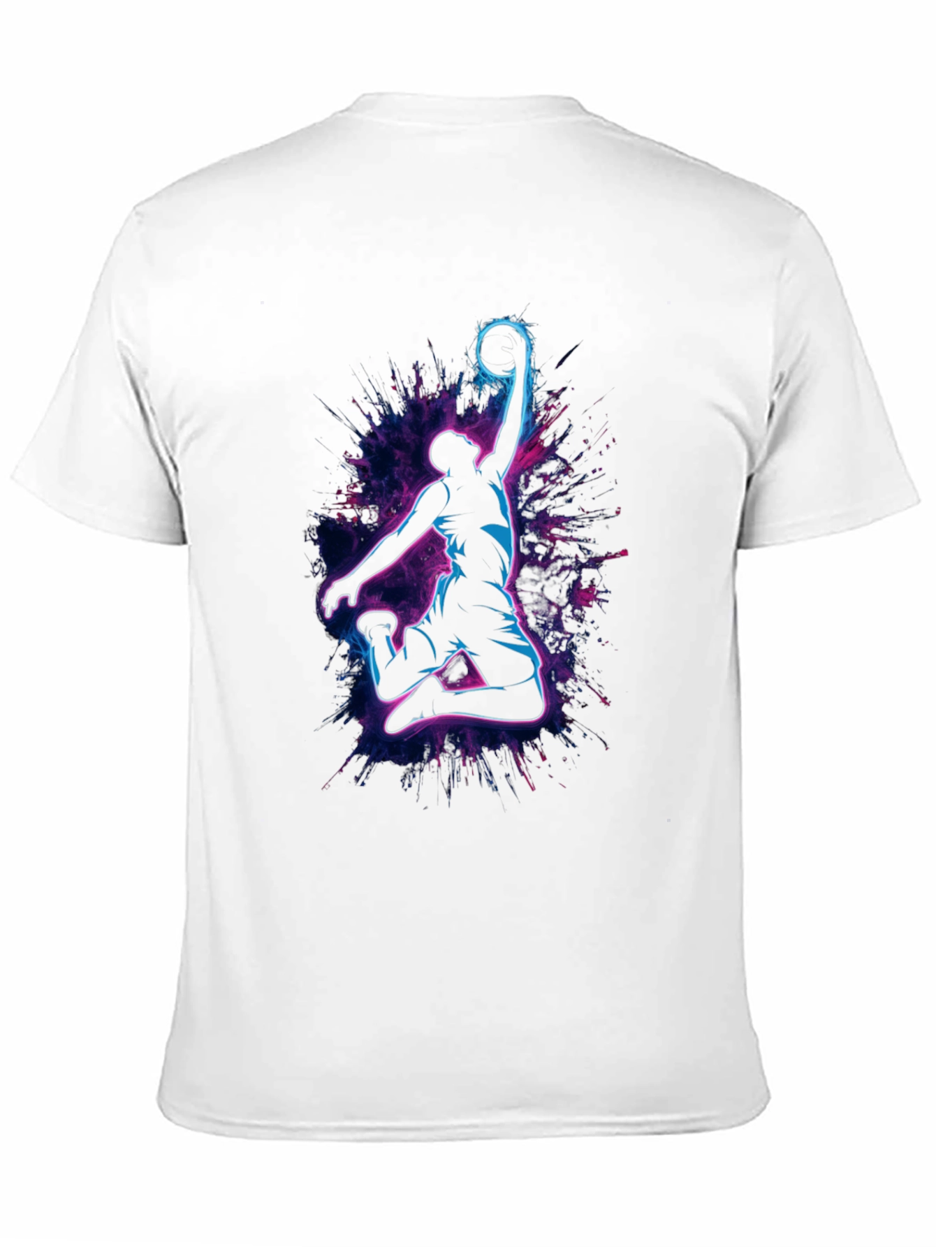 Neon Basketball Dunk T-Shirt - Stylish Graphic Tee