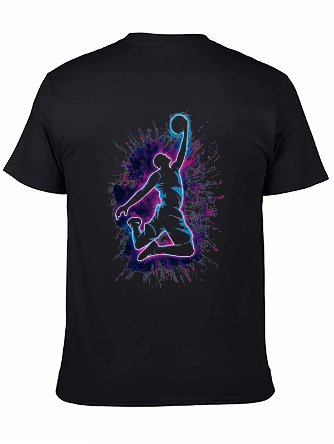Neon Basketball Dunk T-Shirt - Stylish Graphic Tee
