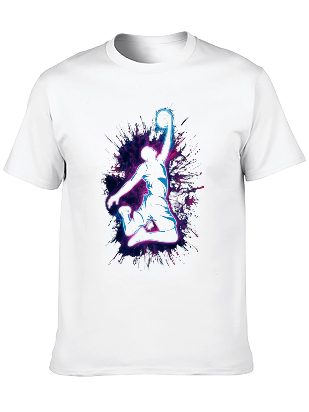 Neon Basketball Dunk T-Shirt - Stylish Graphic Tee