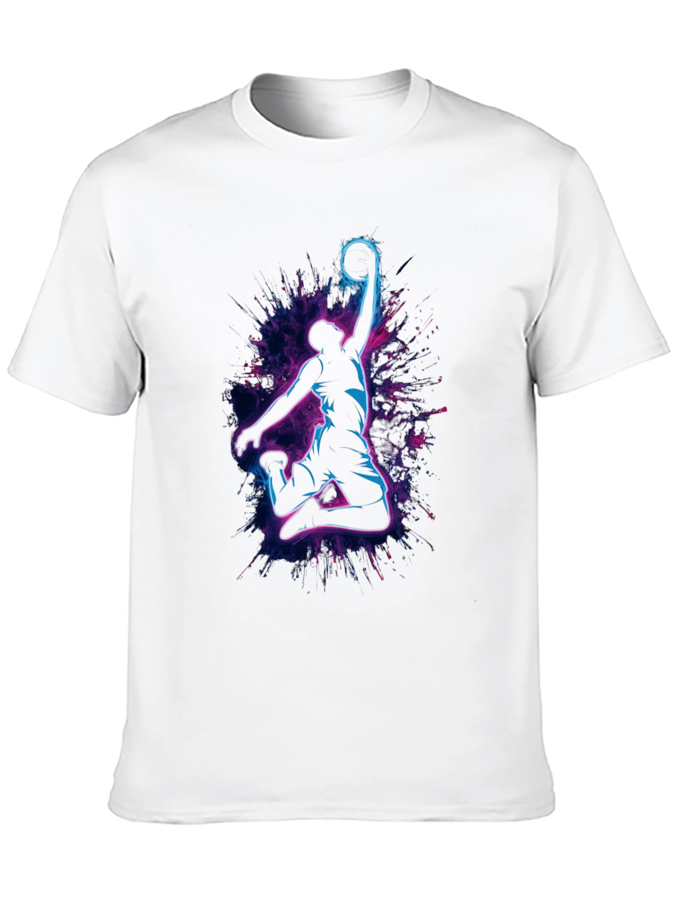Neon Basketball Dunk T-Shirt - Stylish Graphic Tee