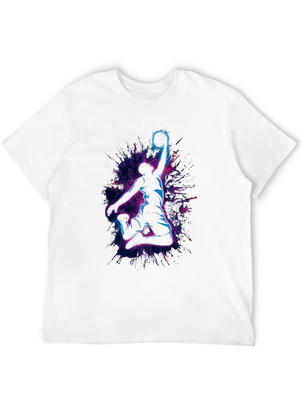 Neon Basketball Dunk T-Shirt - Stylish Graphic Tee