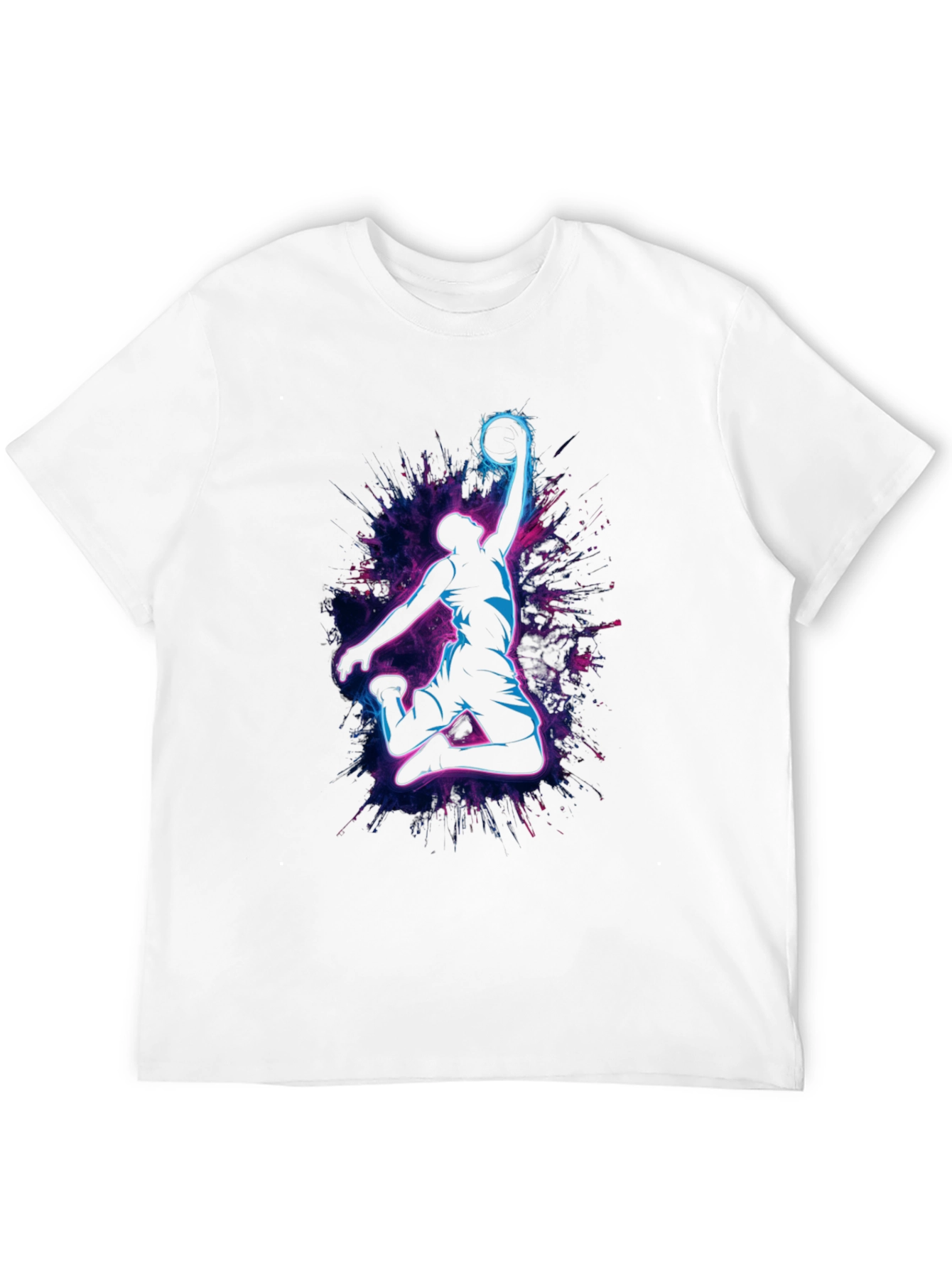 Neon Basketball Dunk T-Shirt - Stylish Graphic Tee