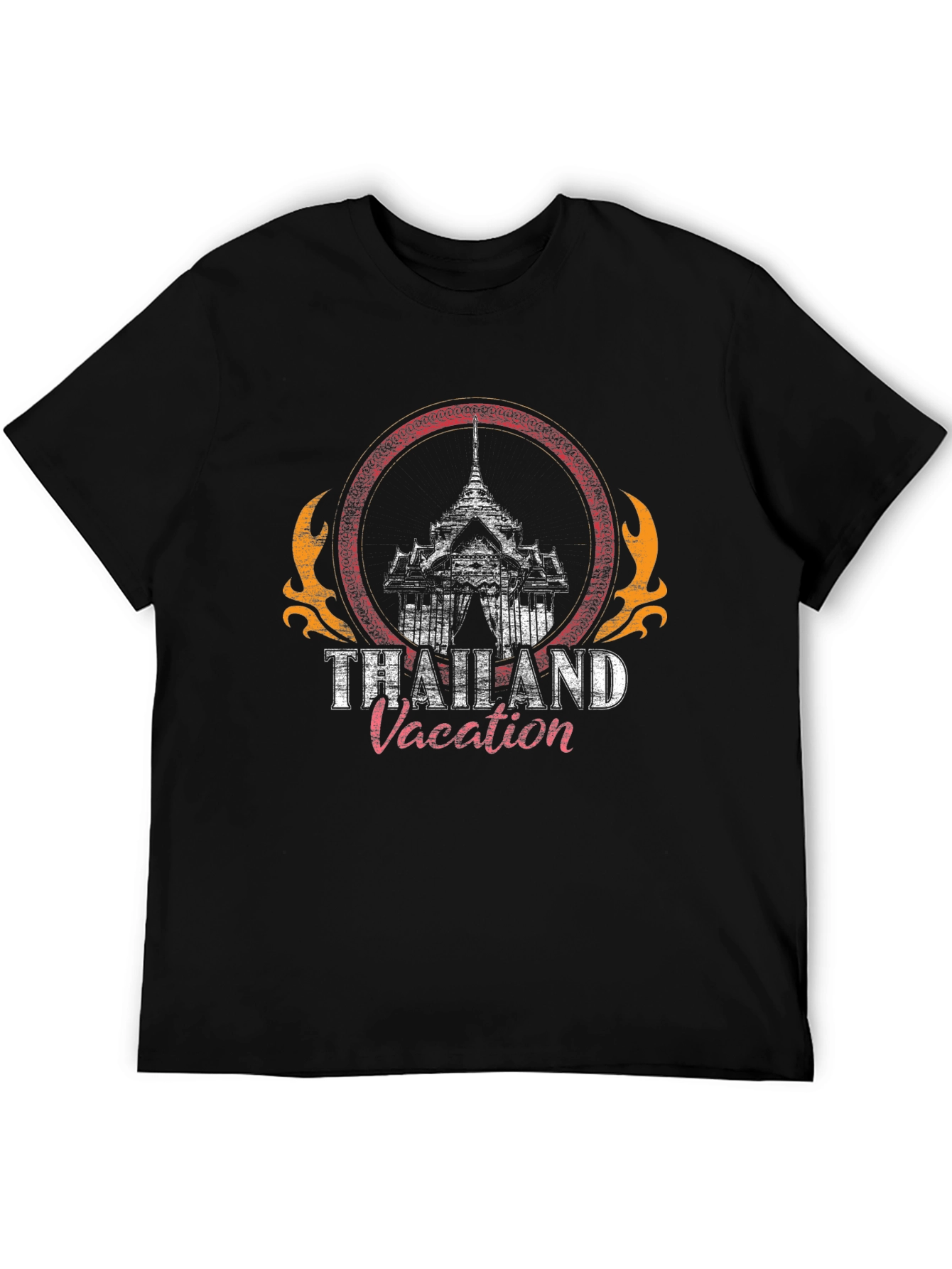 Thailand Vacation Graphic T-Shirt - Black